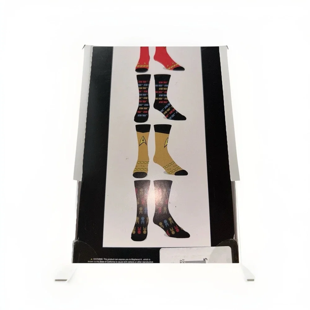 Star Trek Universe Mens 6 Pair Casual Crew Socks Shoe Size 8-12 Multicolor New